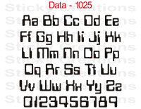 Data Font #1025 - Custom Personalized Your Text Letters Preview