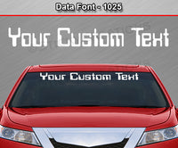 Data Font #1025 - Custom Personalized Your Text Letters Windshield Window Vinyl Sticker Decal Graphic Banner 36"x4.25"+