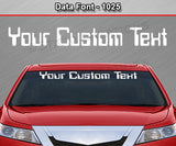 Data Font #1025 - Custom Personalized Your Text Letters Windshield Window Vinyl Sticker Decal Graphic Banner 36"x4.25"+