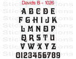 Davids B Font #1026 - Custom Personalized Your Text Letters Preview