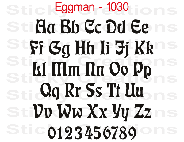 Eggman Font #1030 - Custom Personalized Your Text Letters Preview