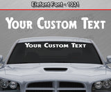 Elefont Font #1031 - Custom Personalized Your Text Letters Windshield Window Vinyl Sticker Decal Graphic Banner 36"x4.25"+