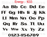 Energy Font #1033 - Custom Personalized Your Text Letters Preview