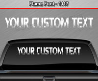 Flame Font #1117 - Custom Personalized Your Text Letters Windshield Window Vinyl Sticker Decal Graphic Banner 36"x4.25"+