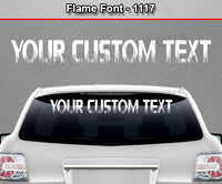 Flame Font #1117 - Custom Personalized Your Text Letters Windshield Window Vinyl Sticker Decal Graphic Banner 36"x4.25"+