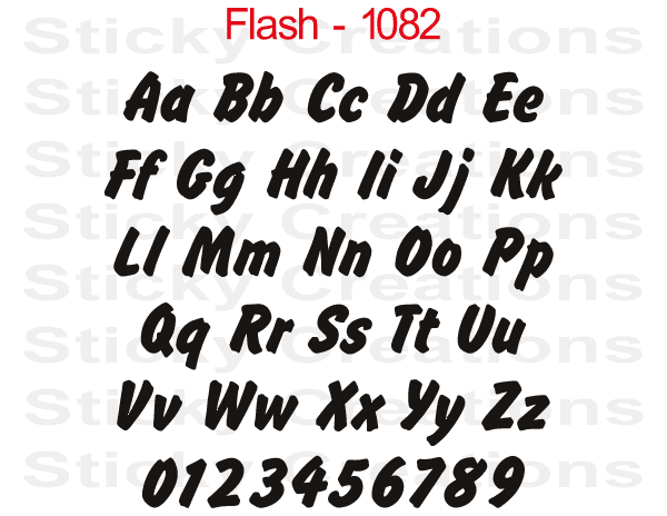 Flash Font #1082 - Custom Personalized Your Text Letters Preview