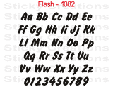 Flash Font #1082 - Custom Personalized Your Text Letters Preview