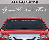 Flemi Script Font #1083 - Custom Personalized Your Text Letters Windshield Window Vinyl Sticker Decal Graphic Banner 36"x4.25"+
