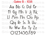 Gates B Font #1038 - Custom Personalized Your Text Letters Preview