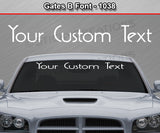 Gates B Font #1038 - Custom Personalized Your Text Letters Windshield Window Vinyl Sticker Decal Graphic Banner 36"x4.25"+