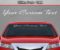Gillies Font #1086 - Custom Personalized Your Text Letters Windshield Window Vinyl Sticker Decal Graphic Banner 36"x4.25"+