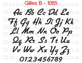 Gillies B Font #1085 - Custom Personalized Your Text Letters Preview