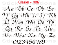Glazier Font #1087 - Custom Personalized Your Text Letters Preview