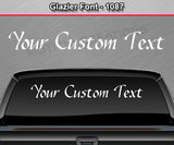 Glazier Font #1087 - Custom Personalized Your Text Letters Windshield Window Vinyl Sticker Decal Graphic Banner 36"x4.25"+