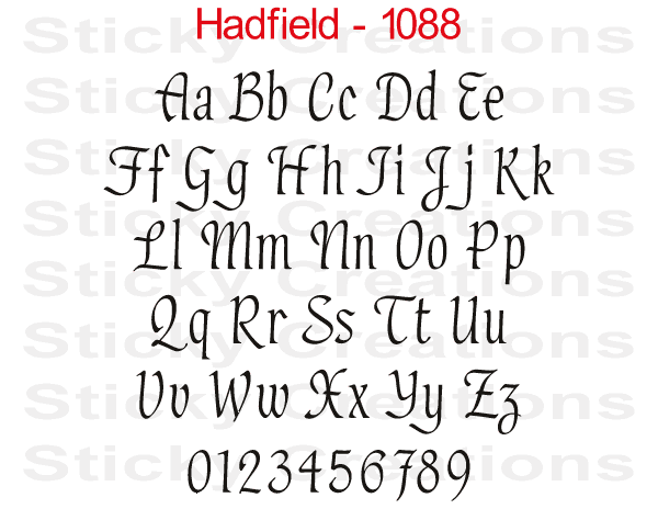 Hadfield Font #1088 - Custom Personalized Your Text Letters Preview