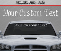 Hadfield Font #1088 - Custom Personalized Your Text Letters Windshield Window Vinyl Sticker Decal Graphic Banner 36"x4.25"+