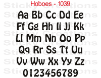Hoboes Font #1039 - Custom Personalized Your Text Letters Preview