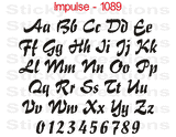Impulse Font #1089 - Custom Personalized Your Text Letters Preview