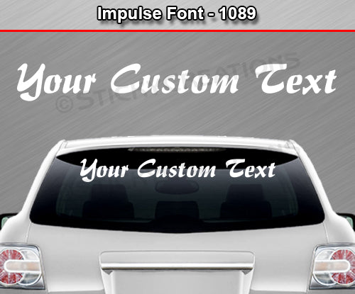 Impulse Font #1089 - Custom Personalized Your Text Letters Windshield Window Vinyl Sticker Decal Graphic Banner 36"x4.25"+