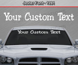 Jester Font #1091 - Custom Personalized Your Text Letters Windshield Window Vinyl Sticker Decal Graphic Banner 36"x4.25"+