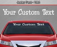 Jester Font #1091 - Custom Personalized Your Text Letters Windshield Window Vinyl Sticker Decal Graphic Banner 36"x4.25"+