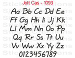 Jott Cas Font #1093 - Custom Personalized Your Text Letters Preview