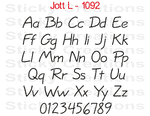 Jott L Font #1092 - Custom Personalized Your Text Letters Preview