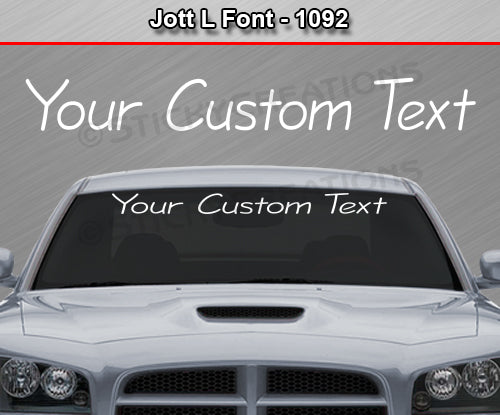 Jott L Font #1092 - Custom Personalized Your Text Letters Windshield Window Vinyl Sticker Decal Graphic Banner 36"x4.25"+