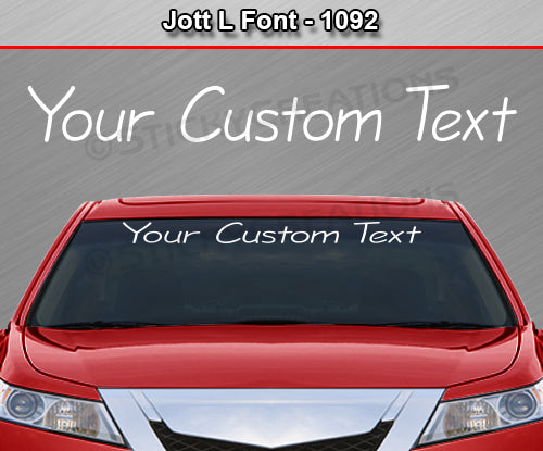 Jott L Font #1092 - Custom Personalized Your Text Letters Windshield Window Vinyl Sticker Decal Graphic Banner 36"x4.25"+