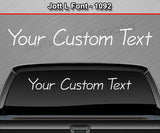 Jott L Font #1092 - Custom Personalized Your Text Letters Windshield Window Vinyl Sticker Decal Graphic Banner 36"x4.25"+