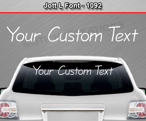 Jott L Font #1092 - Custom Personalized Your Text Letters Windshield Window Vinyl Sticker Decal Graphic Banner 36"x4.25"+