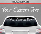 Jott L Font #1092 - Custom Personalized Your Text Letters Windshield Window Vinyl Sticker Decal Graphic Banner 36"x4.25"+