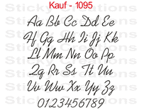 Kauf Font #1095 - Custom Personalized Your Text Letters Preview