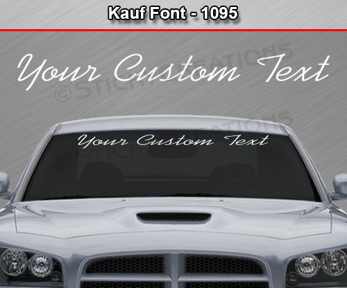 Kauf Font #1095 - Custom Personalized Your Text Letters Windshield Window Vinyl Sticker Decal Graphic Banner 36"x4.25"+