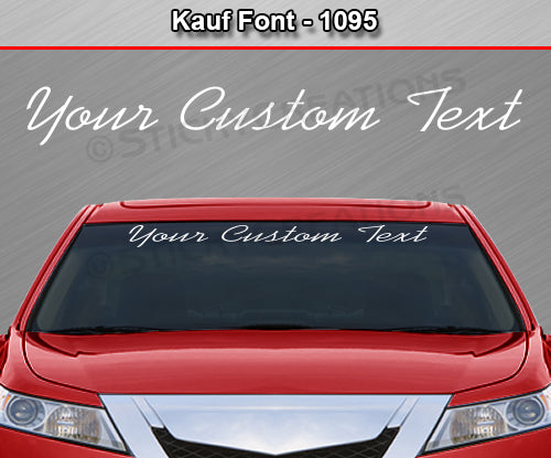 Kauf Font #1095 - Custom Personalized Your Text Letters Windshield Window Vinyl Sticker Decal Graphic Banner 36"x4.25"+
