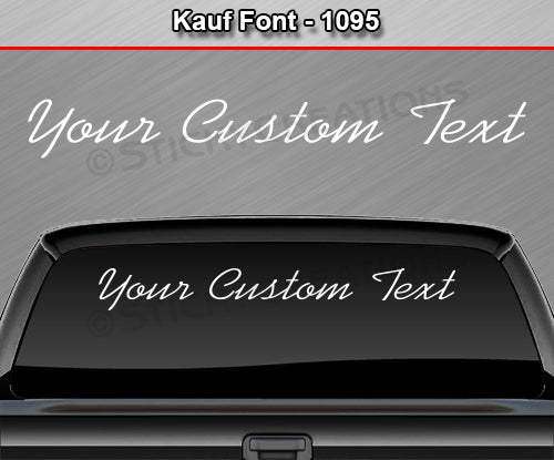Kauf Font #1095 - Custom Personalized Your Text Letters Windshield Window Vinyl Sticker Decal Graphic Banner 36"x4.25"+