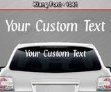 Klang Font #1041 - Custom Personalized Your Text Letters Windshield Window Vinyl Sticker Decal Graphic Banner 36"x4.25"+
