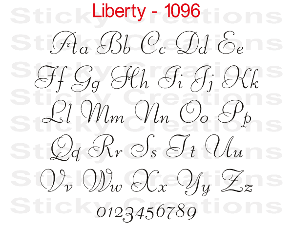 Liberty Font #1096 - Custom Personalized Your Text Letters Preview