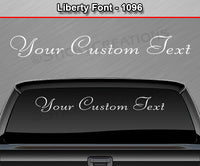 Liberty Font #1096 - Custom Personalized Your Text Letters Windshield Window Vinyl Sticker Decal Graphic Banner 36"x4.25"+