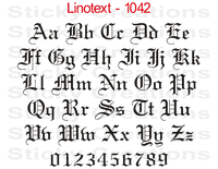 Linotext Font #1042 - Custom Personalized Your Text Letters Preview