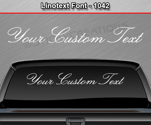Lucida Font #1098 - Custom Personalized Your Text Letters Windshield Window Vinyl Sticker Decal Graphic Banner 36"x4.25"+