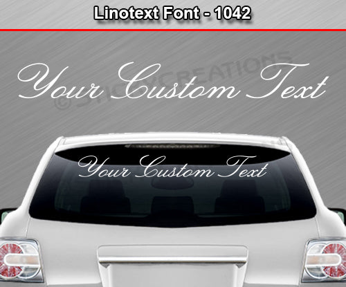 Lucida Font #1098 - Custom Personalized Your Text Letters Windshield Window Vinyl Sticker Decal Graphic Banner 36"x4.25"+
