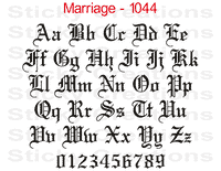 Marriage Font #1044 - Custom Personalized Your Text Letters Preview