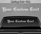 Marriage Font #1044 - Custom Personalized Your Text Letters Windshield Window Vinyl Sticker Decal Graphic Banner 36"x4.25"+