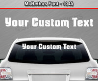McBethos Font #1045 - Custom Personalized Your Text Letters Windshield Window Vinyl Sticker Decal Graphic Banner 36"x4.25"+