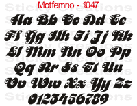 Motfemno Font #1047 - Custom Personalized Your Text Letters Preview
