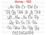 Murray Font #1102 - Custom Personalized Your Text Letters Preview