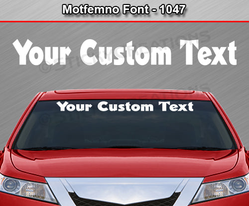 Novelgot Font #1149 - Custom Personalized Your Text Letters Windshield Window Vinyl Sticker Decal Graphic Banner 36"x4.25"+