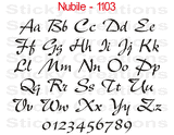 Nubile Font #1103 - Custom Personalized Your Text Letters Preview