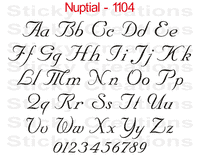 Nuptial Font #1104 - Custom Personalized Your Text Letters Preview